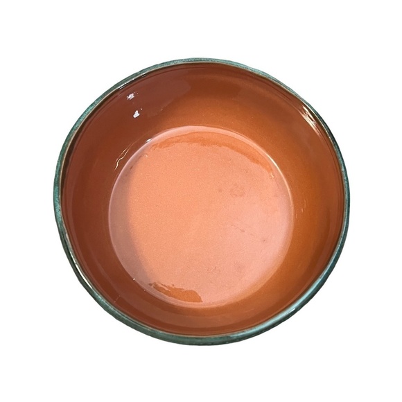 Handmade Rectangular Tray Jalapeño Green Drip Glazed Pottery Set Sign AE 97 - Picture 5 of 16